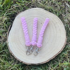 Macramé klíčenka xs (Růžová)