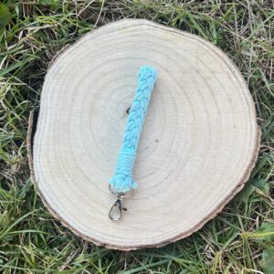 Macramé klíčenka xs (tyrkysová)