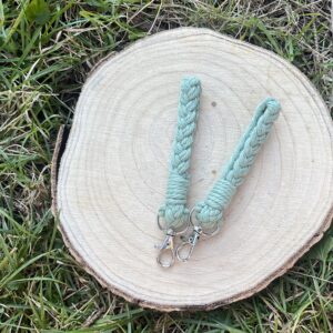 Macramé klíčenka xs (zelená)