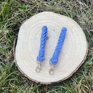 Macramé klíčenka xs (modrá)